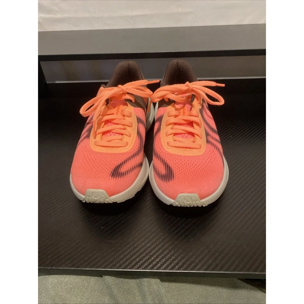 Lululemon‎ Beyondfeel Running Shoes Juicy Peach Bone Espresso Women's Size 8